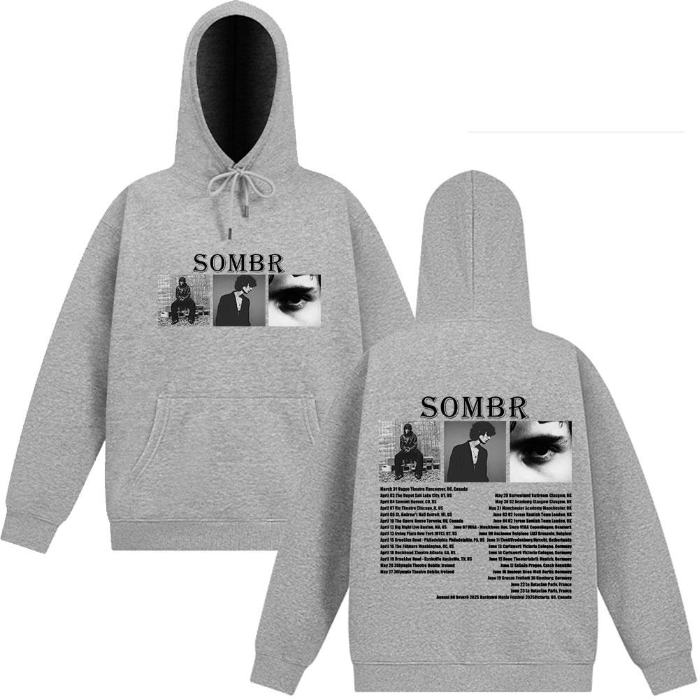 Толстовка Sombr Merch Live 2025 Tour Мужская Женская Модная Свитшот С Длинным Рукавом Свободная Повседневная Оверсайз Хип-хоп Спортивная Одежда Уличная Мода