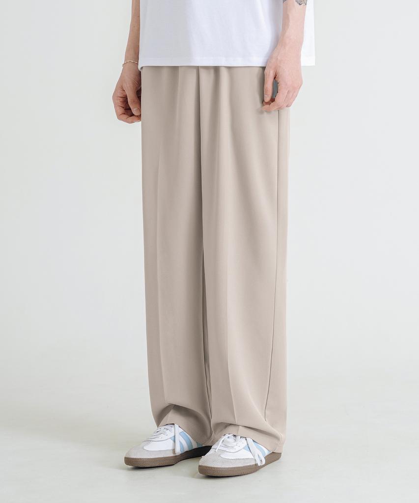 LEMAIN SECOND Easy Semi-Wide Elastic Waist Slacks [Beige]
