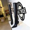European and American Style Simple High Heel Pointed Elastic Lycra Sexy Slim Over Knee Boots
