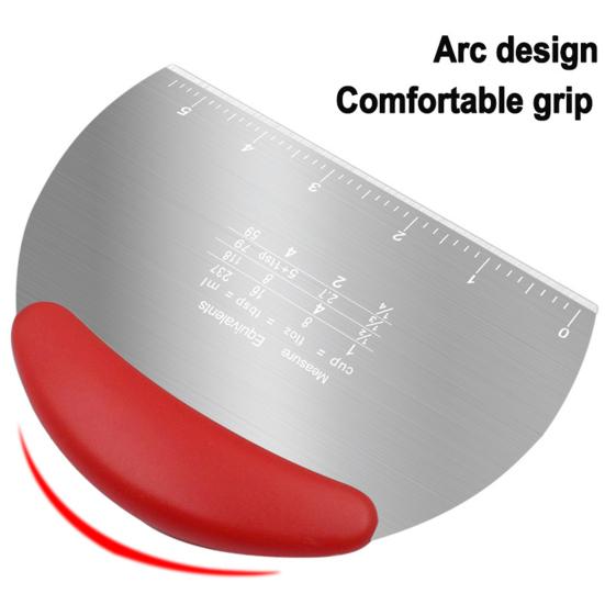 Скребок Панель Прочный Многоцелевой Резак для теста со шкалой Антипригарный Нержавеющая сталь Скребок для теста Резак для теста для пиццы