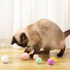 12PCS Stretch Plush Cat Toy Balls 3CM 5CM Bouncy Colorful Silent Interactive Pet Training Toys for Kittens