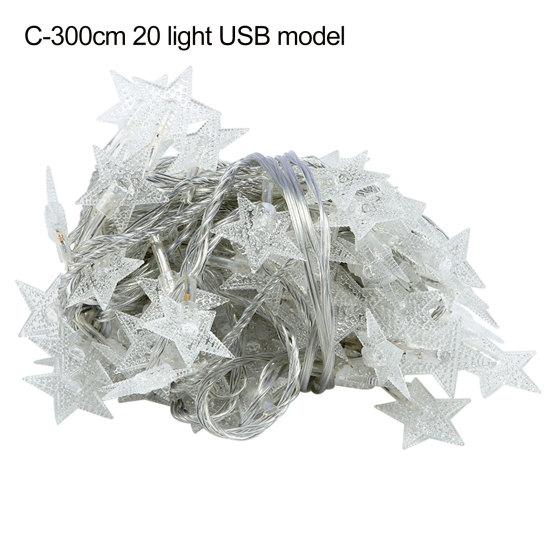 Звездная гирлянда Высокая яркость Мягкое освещение Креативная форма Широкое применение Простая установка Светодиодная гирлянда с пентаграммой Праздничная вечеринка Реквизит для вечеринки