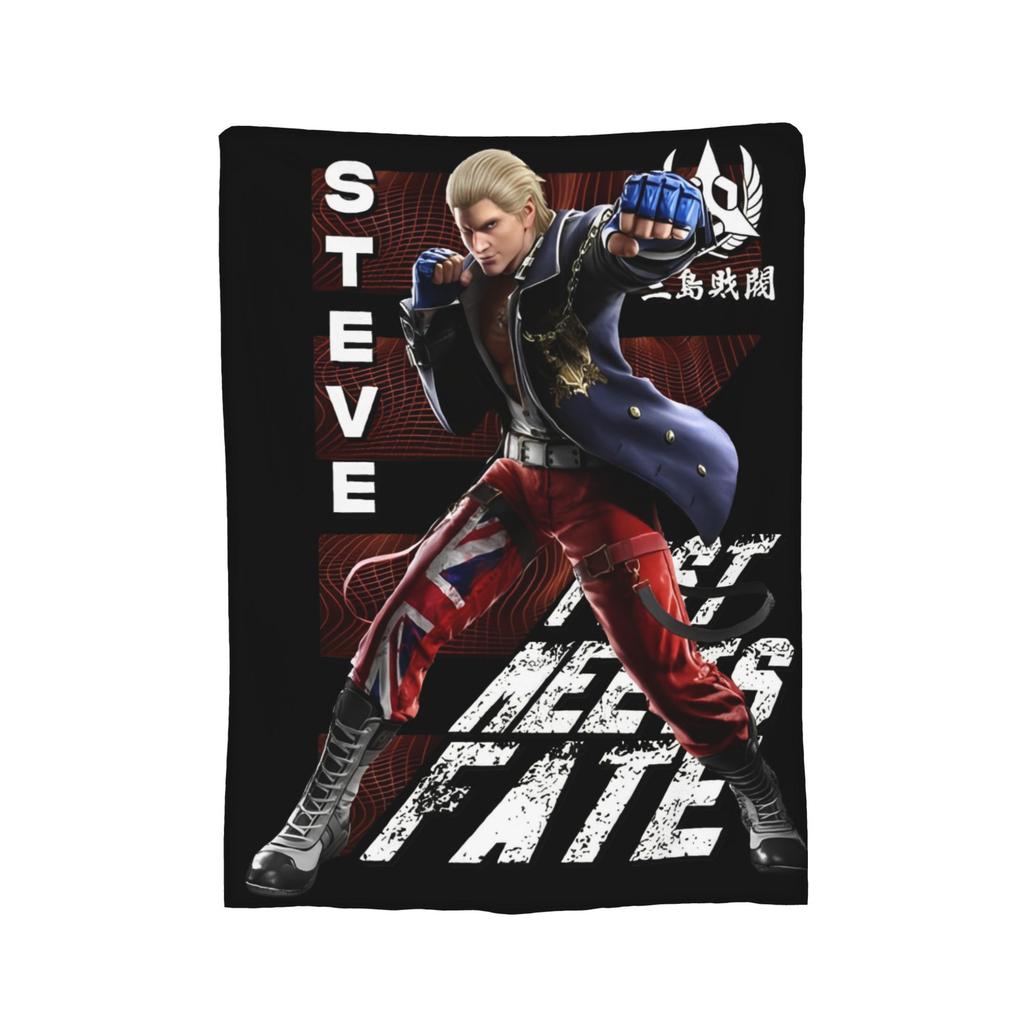 Panda Tekken 8 Gaming Blanket Flannel Novelty Breathable Throw Blankets for Bedspread Autumn/Winter,