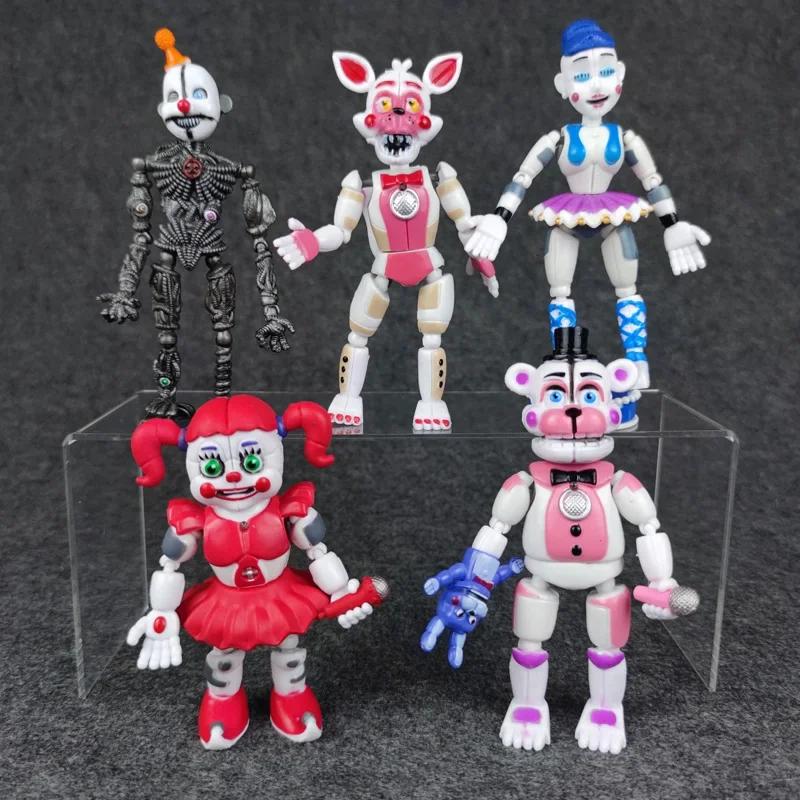 2026НОВЫЙ 1-6 шт./комплект Игрушка FNAF Фигурка Медведя Издание Сестры, 5 моделей, 5 поколений, сборная фигурка медведя куклы украшения
