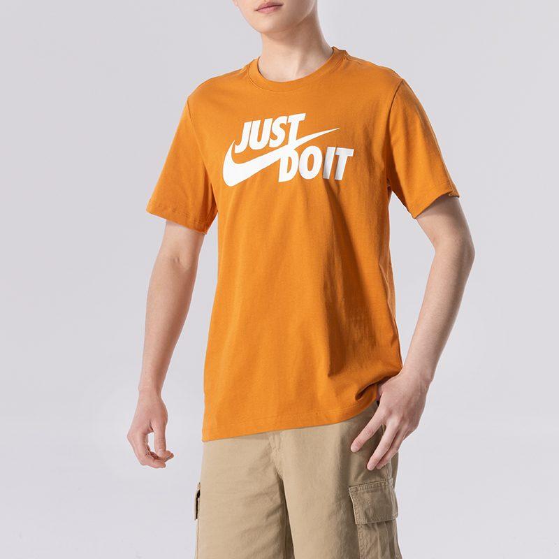 Nike Футболка мужская из коллекции Sports Life, оранжевая, AR5007-815