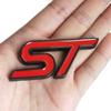 Metal Red Blue ST Front Grille Sticker Car Head Grill Emblem Badge Chrome Sticker Auto Car Styling