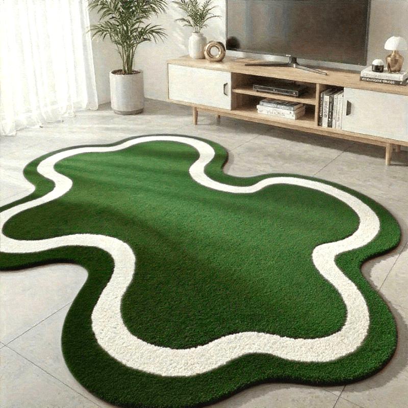Modern Minimalist Carpets For Living Room Fluffy Soft Study Rug Irregular Shapes Bedroom Decor Pink Carpet Thick Plush Floor Mat