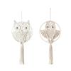 Owl Pendant Home Wall Hanging Decor Hand-woven Macrame Tapestry X3UC