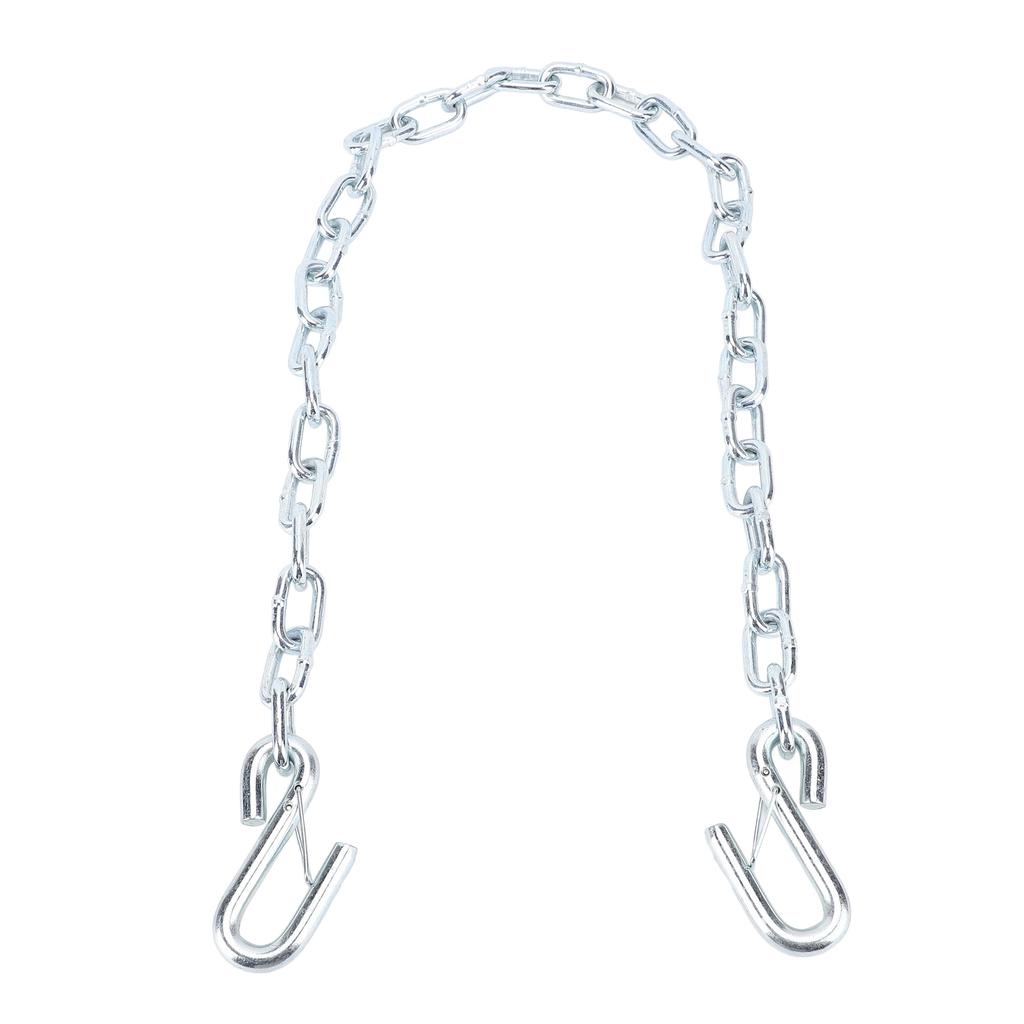 Предохранительная цепь для прицепа Высокопрочная Длина 1 м с S-крюками Грузоподъемность 3500 фунтов Нерастяжимая для прицепа, дома на колесах