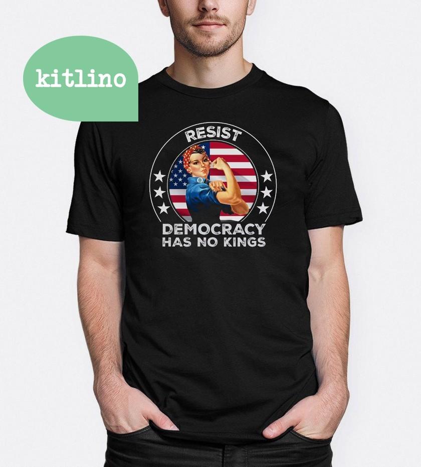 Resist Democracy Has No Kings Patriotic Political Unisex T-Shirt