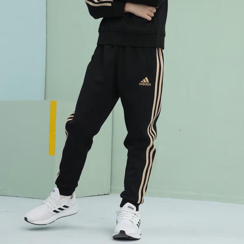 adidas Детские ветрозащитные спортивные брюки с манжетами
