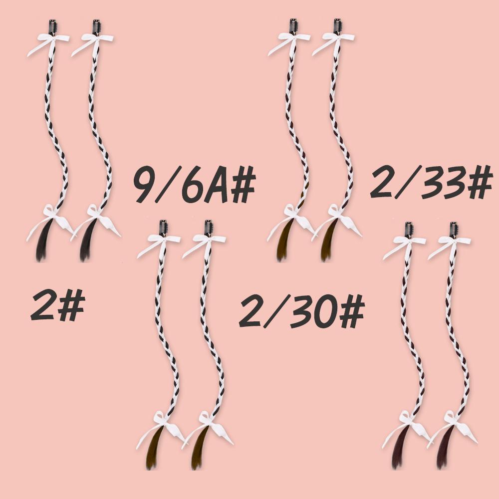 Bybrana Лента Атмосфера Плетеные Наращивание Волос Черный Коричневый Парик Из Синтетического Волокна Пара