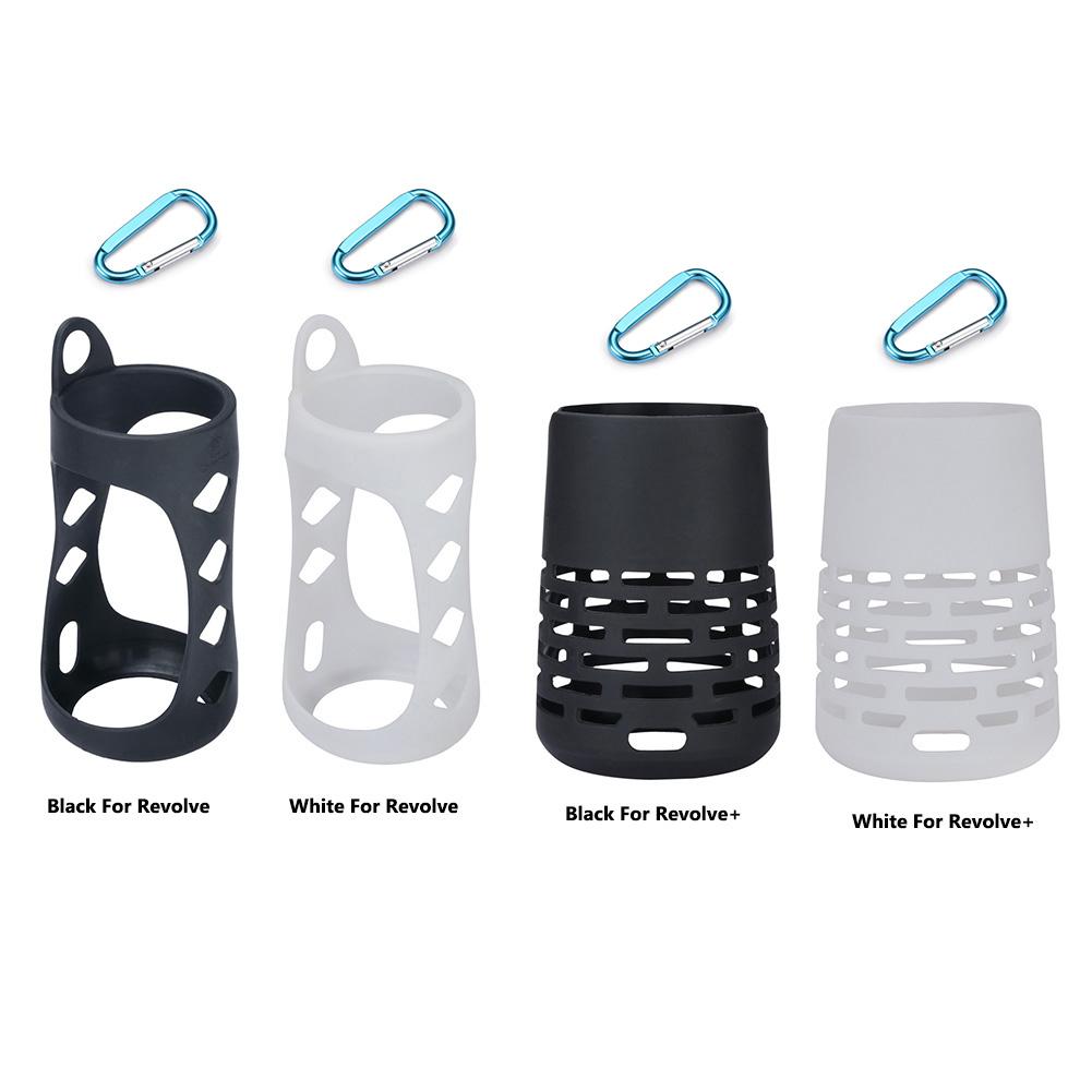 Portable Bluetooth-compatible Speaker Case Shockproof Speaker Skin Cover with Carabiner for Bose SoundLink Revolve/Revolve+ I II