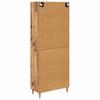 Highboard Reclaimed Wood 69.5 x 34 x 180 cm Engineered Wood and Glass