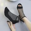 Fashion 2024 New Summer Fashion Open Toe Pure Color Hollow Out Women High Heels Non-slip Sexy Women Sandal Thin Heels  Women Shoes