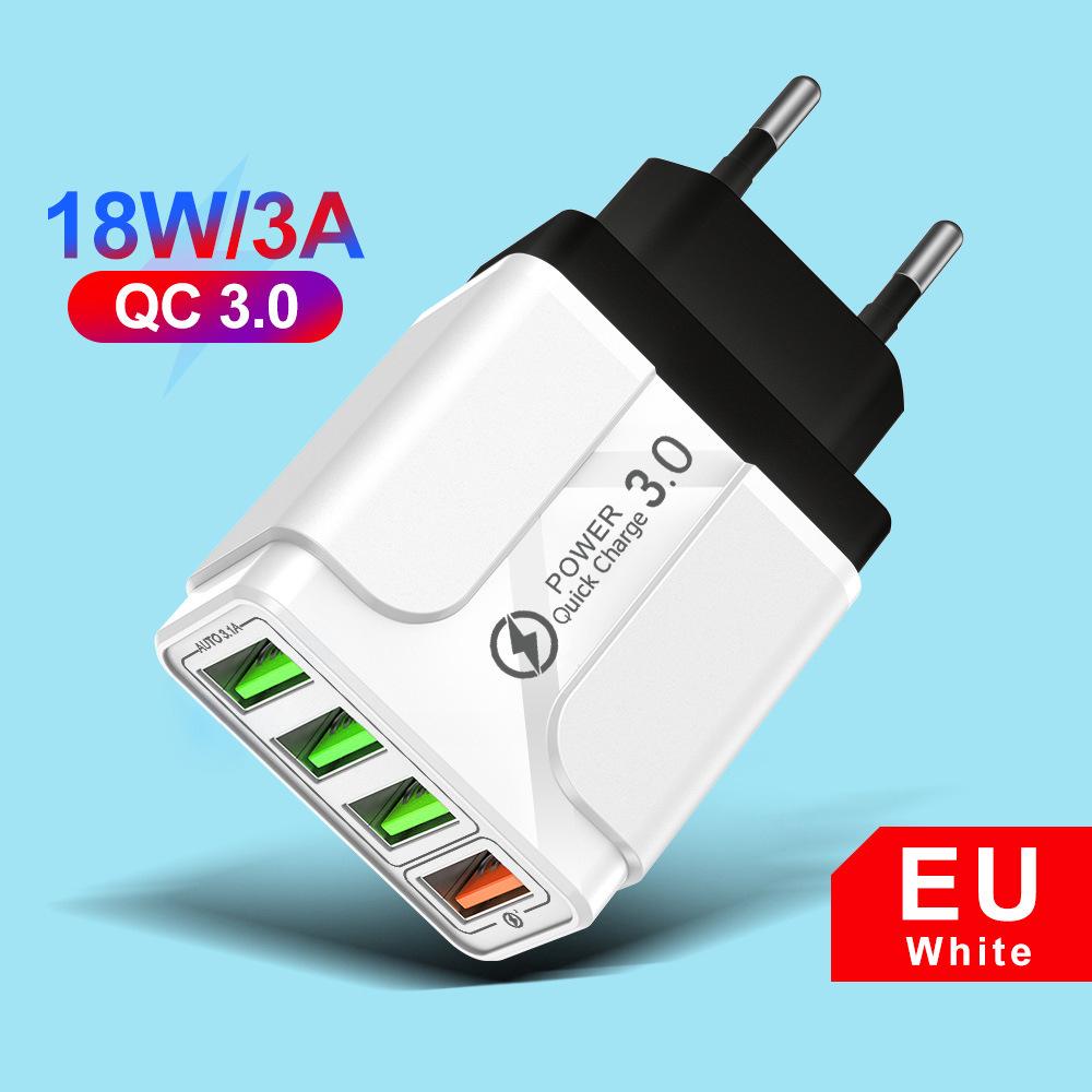 Быстрое зарядное устройство GaN с несколькими портами PD33W QC3.0, европейский стандарт 9В/12В