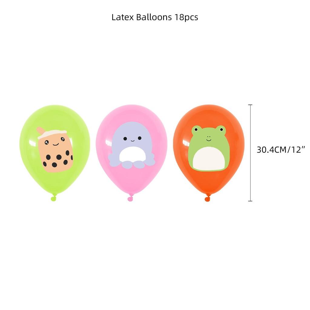 Squishmallows Birthday Party Supplies Cupcake Topper Balloon Banner Decoration
