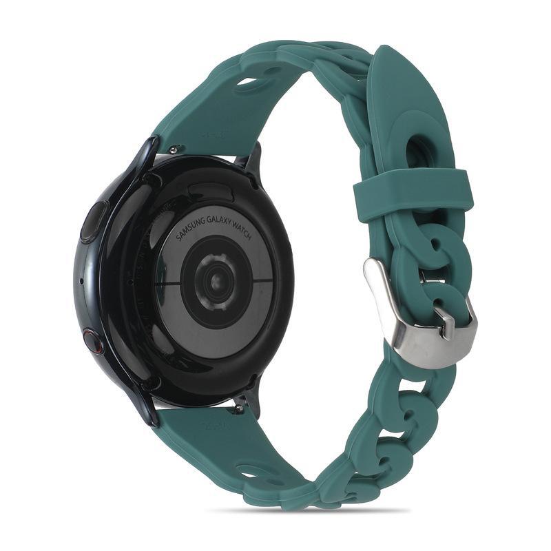 YurKem 20 мм 22 мм женский силиконовый ремешок для Samsung Galaxy Watch 4 3 41 мм 45 мм браслет S3 42 мм 46 мм Active 2 Gear ремешок для часов