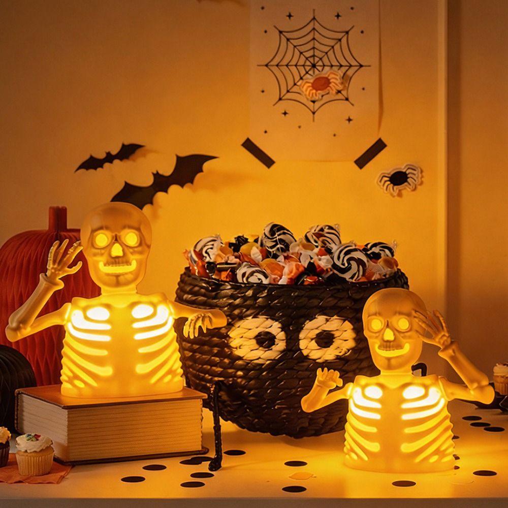 Skull Ghoast Pumpkin Electronic Candle Multicolor Spider Light  Home Decoration