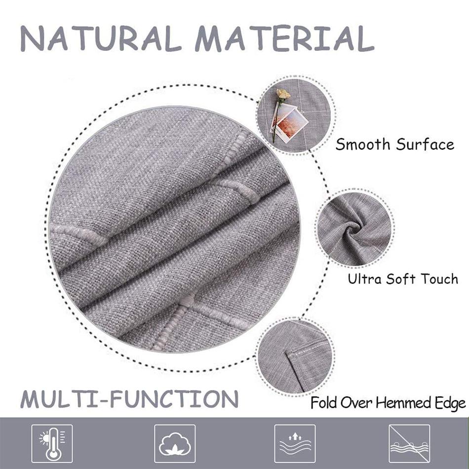 Серая Большая Квадратная Скатерть с Вышивкой и Кисточками, Пылезащитное Клетчатое Покрытие для Стола из Хлопка и Льна, Для Декора Кухонного Обеденного Стола