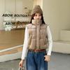 Женская осенне-зимняя однотонная утолщенная верхняя одежда с хлопковой подкладкой и воротником-стойкой, теплая куртка без рукавов, пальто, жилет