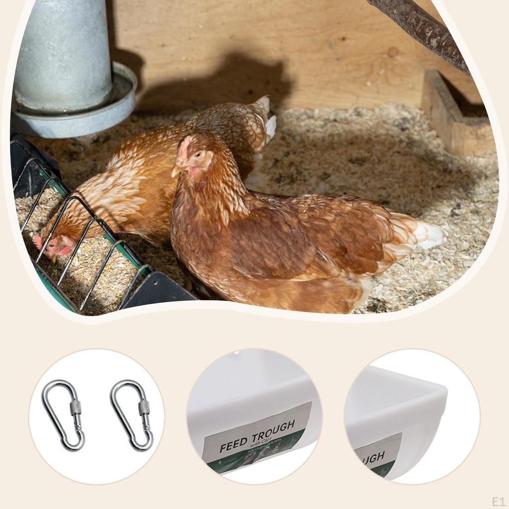 Hanging Poultry Feeder Chicken Waterer Large Capacity for Ducks, Geese Lightweight Accessory