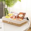 French Style Cosmetics Storage Box Rectangular Weaving  Storage Tray Fruit Dish Basket  Bedroom
