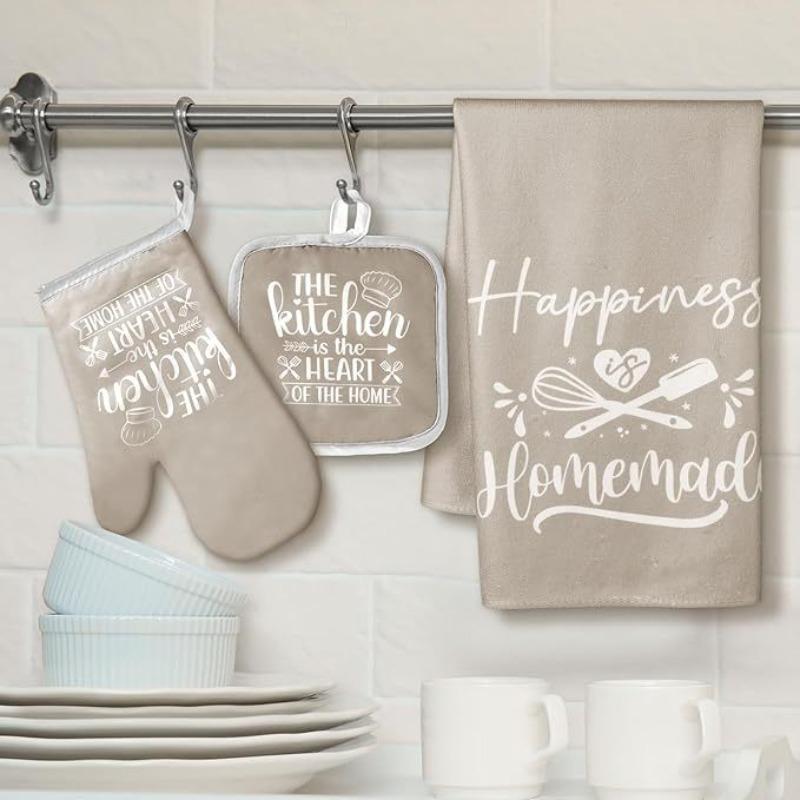 Хлопковые Утолщенные Духовые Изолированные Перчатки Изолированная Подставка Утолщенное Впитывающее Кухонное Полотенце Кухонный Набор для Выпечки