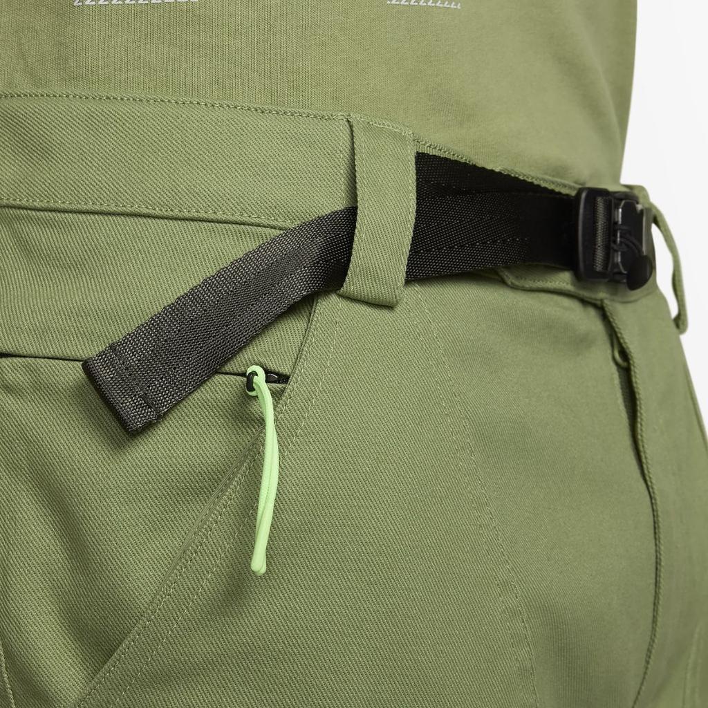 Nike Повседневные брюки серии ISPA с застежкой-молнией на поясе и нашивкой, низ унисекс, зеленый FB2713-334