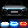 New LED Car Hood Decorative Light Strip Start Scan Dynamic Ambient Light Car Daytime Running Light DRL With Turn Signal Lamp 12V