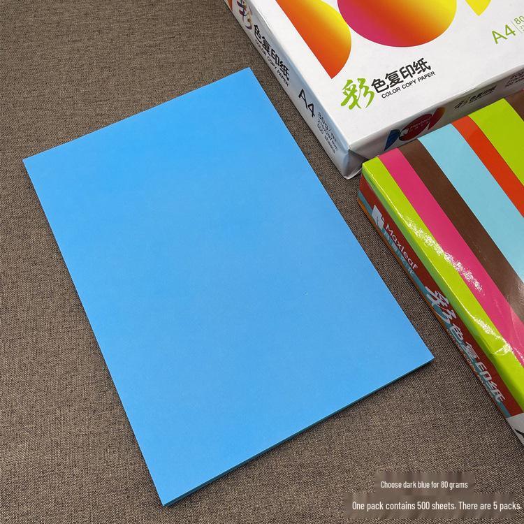 Mary A4 Color Copy Paper - Pink, Red, Light Blue, Orange, Deep Green, Yellow - Thick 80g/70g for Printing & Crafts