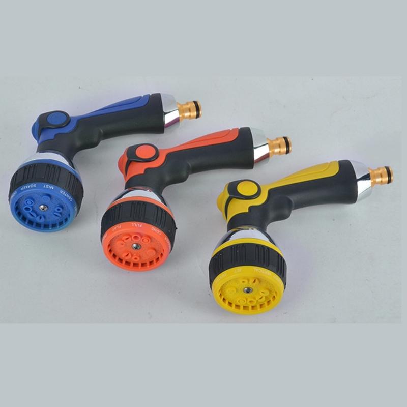 Professional 10 Mode Watering Nozzle With Thumb Activated Control Metal Construction Suitable For Vehicle Patio Cleaning