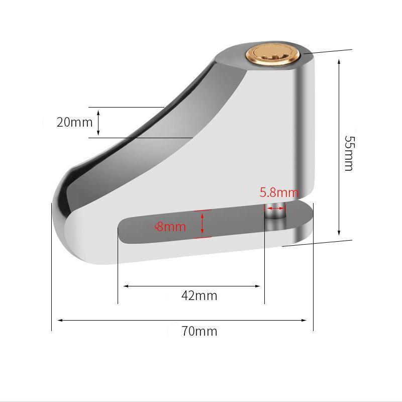 Универсальный мотоциклетный противоугонный замок на тормозной диск, стальной портативный замок безопасности, замки для колес скутера/велосипеда, мотоаксессуары 1 шт.