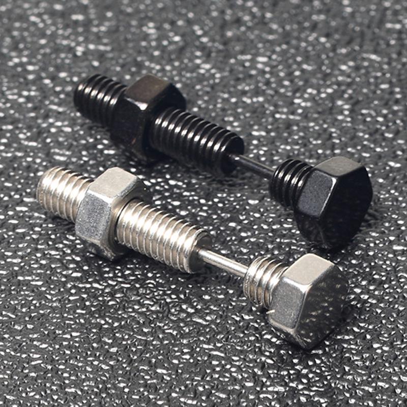 1шт панк ногтей винт серьги-гвоздики унисекс спираль пирсинг ушей ювелирные изделия подарок