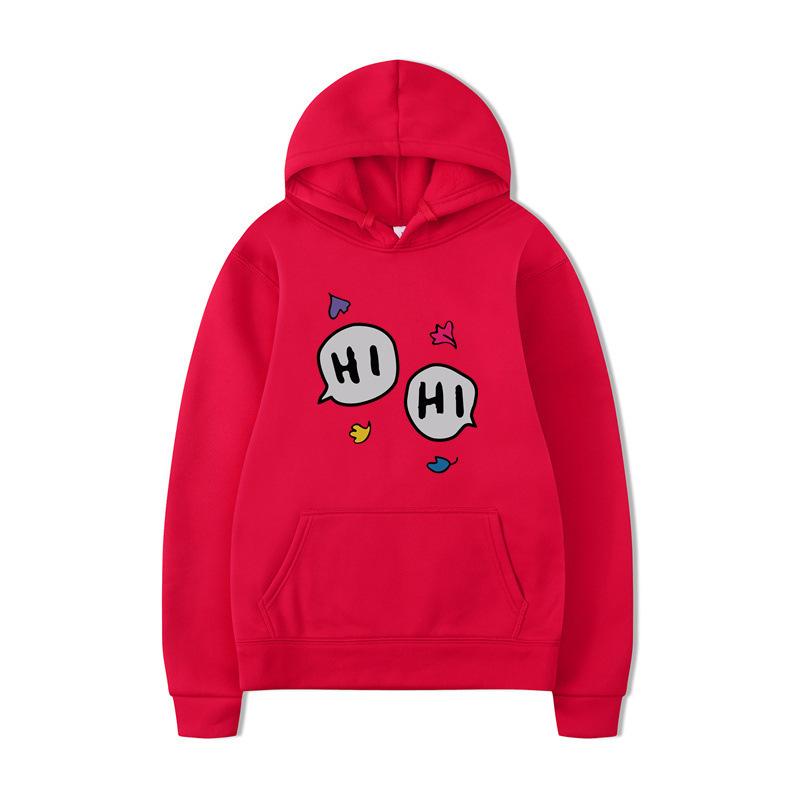 Autumn And Winter Harajuku Fleece Thickened Hooded Pullover Sweater For Boys And Girls