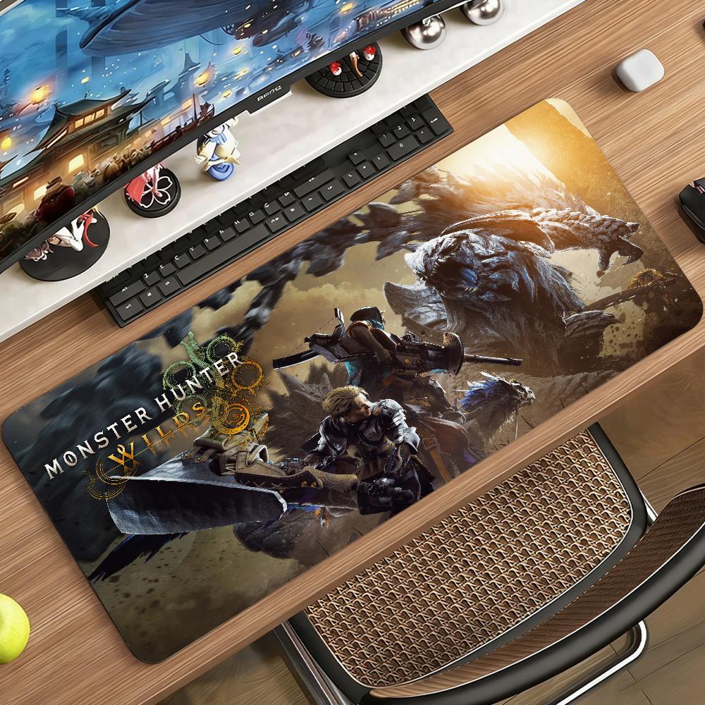 Game Monster Hunter W-Wilds Mouse Pad Non-slip Rubber Gamer Balance Computer Mat Decoracion Deskmat Laptop Office Large