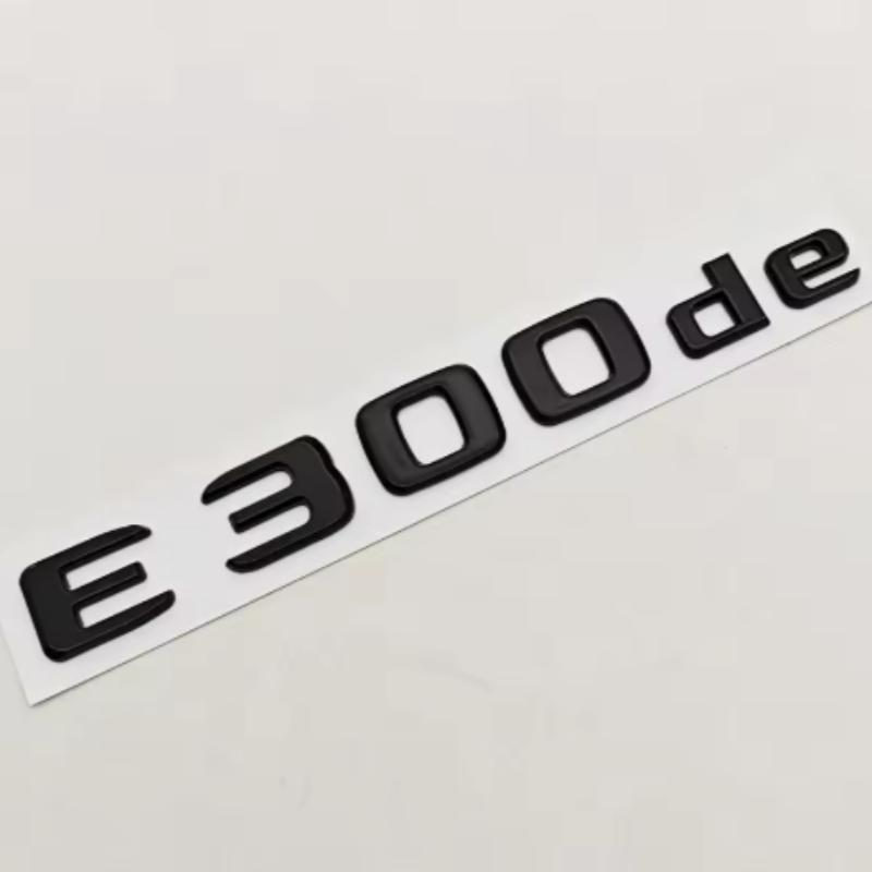 New 3D ABS Chrome Black Car Styling Logo E300e E300de Badge Rear Trunk Emblem Sticker Decals For Mercedes Benz E300e E300de W214