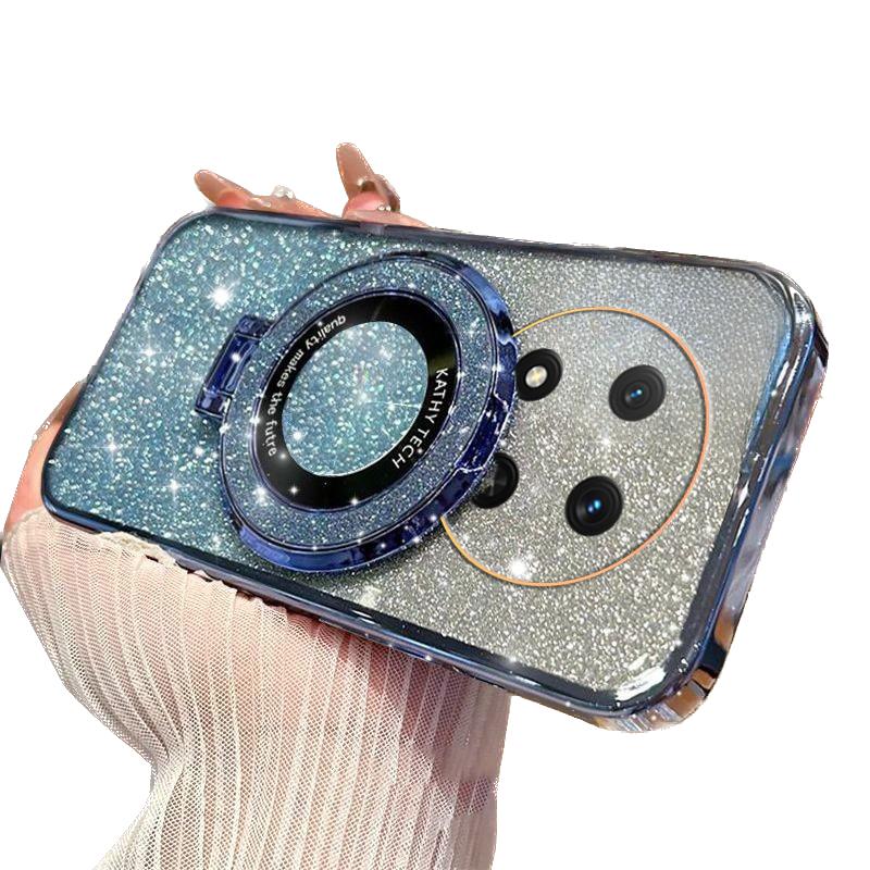 Роскошное покрытие для Honor Magic 7 Lite Pro 5G X9C Магнитный держатель Блестящий бриллиантовый чехол для Honor X9C Magic Pro Lite 7 5g Чехол