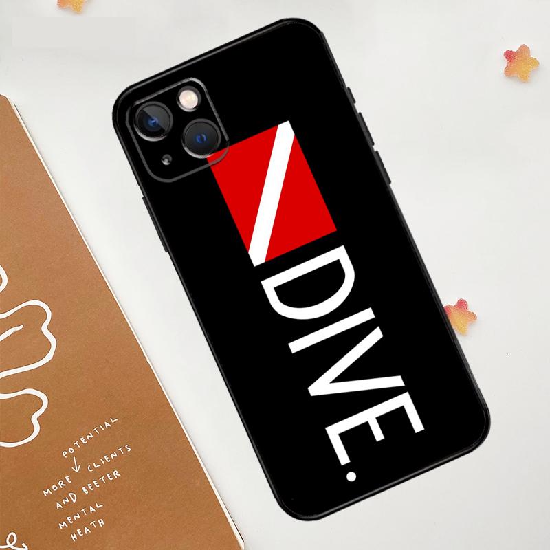 Scuba Diver Diving Case For iPhone 17 Air 16 15 14 13 12 11 Pro Max mini 16e 15 16 Plus Funda Silicone Cover
