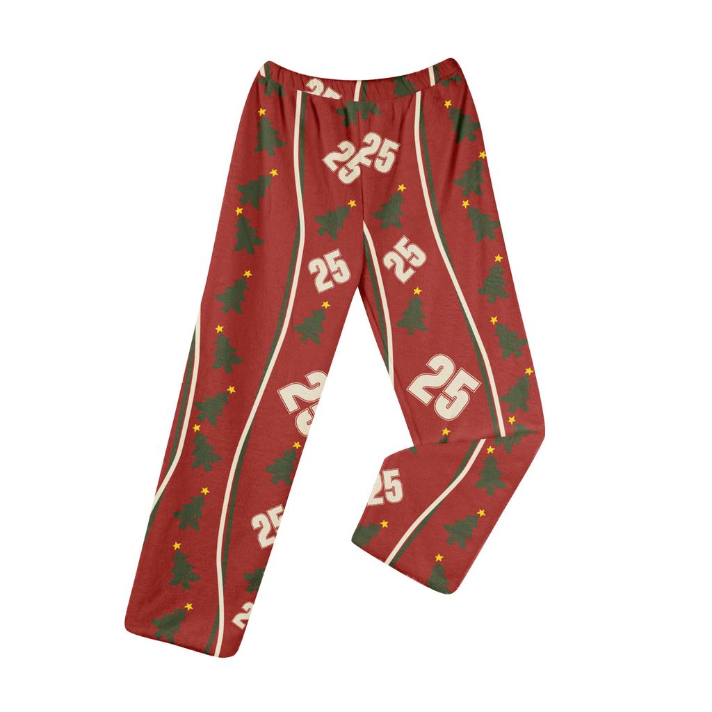 Pajama Pants Sleepwear Casual Drawstring Elastic Waist Pants Comfy Straight Yoga Loose Trousers