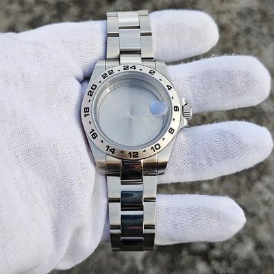 39 мм EXP 24-часовой GMT Безель Старый стиль Нержавеющая сталь Водонепроницаемый Сапфировое стекло Корпус Часы Браслет Комплект для механизма NH34 NH35 NH36