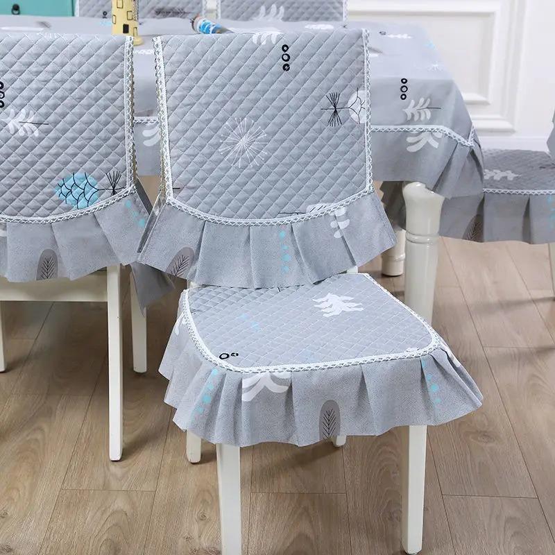 Чехлы на обеденные стулья, домашняя антигрязная подушка, европейский жаккардовый чехол на стул, подушка для домашнего стула, универсальный домашний декор