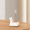 Incense Holder for Sticks Burner Cute Rabbit Birthday Gift Ceramic Statue