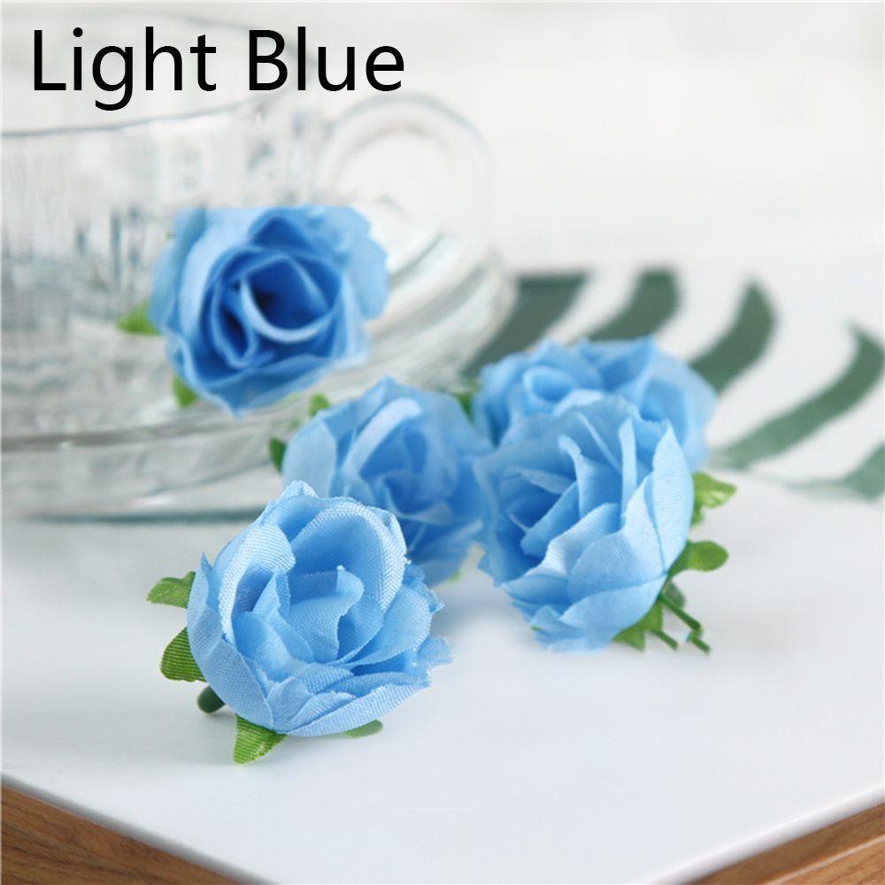 20/50pcs DIY Craft Beautiful Floral Wedding Decoration Artificial Rose Flower Heads Fake Bouquet