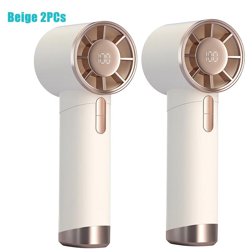 Портативный ручной вентилятор 1-100 скоростей, регулируемый турбонаддув, аккумуляторные вентиляторы емкостью 3000 мАч со светодиодным дисплеем, перезаряжаемый вентилятор с функцией ледяного охлаждения