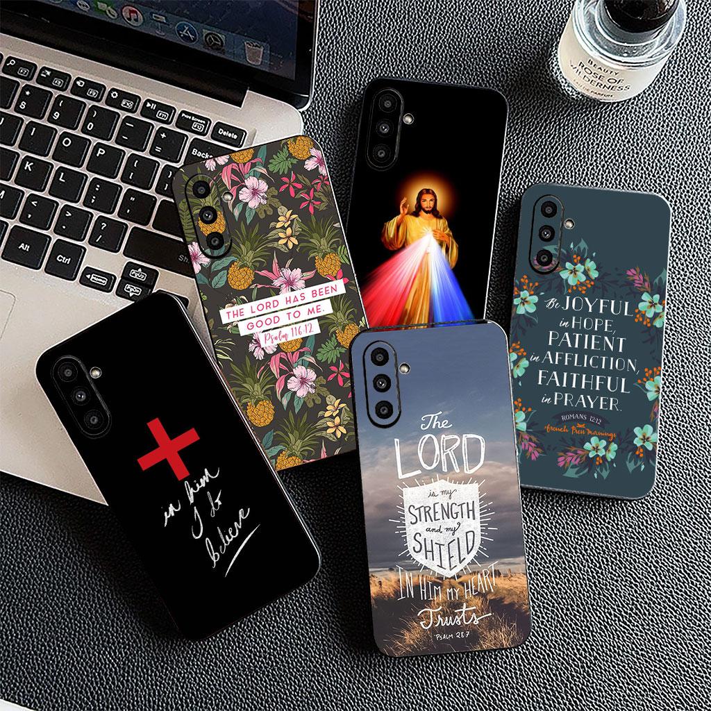 Flower Christ Bible Verse Jesus Christian Cover for Motorola Moto G86 G14 G35 G34 G45 G55 G64 G75 G85 G24 G15 G54 G57 Power Case