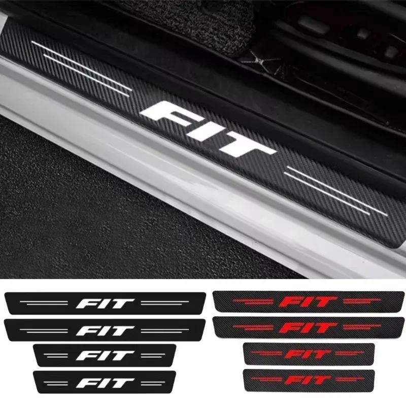 4 шт. Наклейки на пороги и задний бампер для Honda FIT 2018 2017 2016 2015 2014