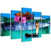 Five Piece Picture Canvas Print Colourful Africa Nature