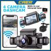 WIFI Dash Cam 4 камеры переднего и заднего вида Ultra HD Автомобильный видеорегистратор 24H Парковочный монитор Ночное видение Циклическая запись Аксессуары для черного ящика