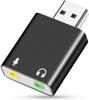 Колончатый USB-аудиоадаптер, Аудиоинтерфейс, Внешняя звуковая карта, USB-разъем для наушников на 3,5 мм мини-джек, Выход для наушников/Микрофона Вход для микрофона